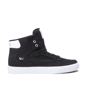 Supra VAIDER Høye Sneakers Herre Svart/Sølv/Hvite | NO-55500